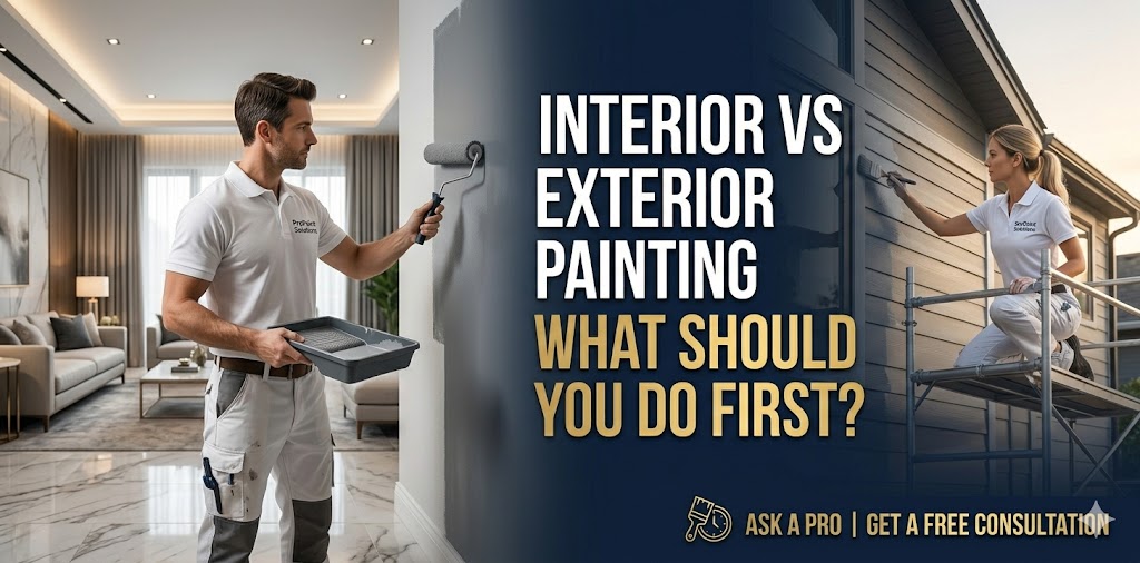 Interior vs Exterior Painting - What Should You Do First